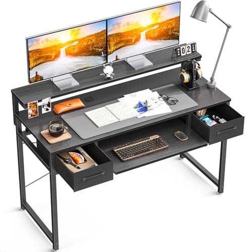 Amazon | パソコンデスク キーボードスライダー付き 幅120cm